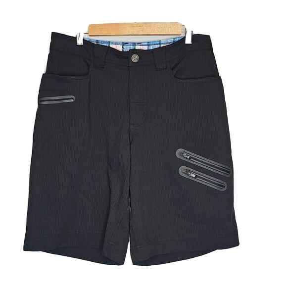 Lululemon Men's Black Striped Cadence Commuter 7-Piocket Shorts Size 32 - Picture 1 of 4